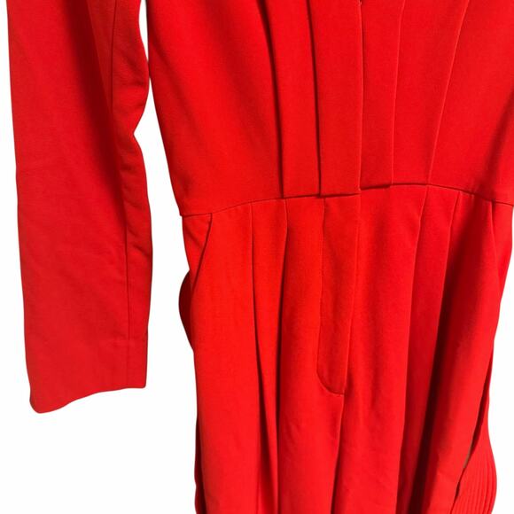 A.L.C. Kieran II Jumpsuit Garnet Red Belted Tie Waist Wide Leg Womens Size 6 - Picture 5 of 9